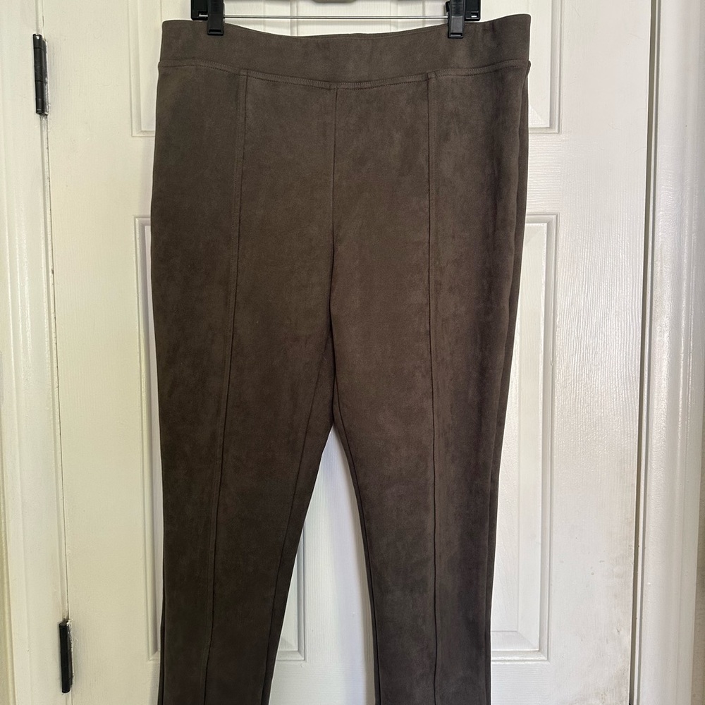 Andrew Marc Brown Stretchy faux suede sz XL